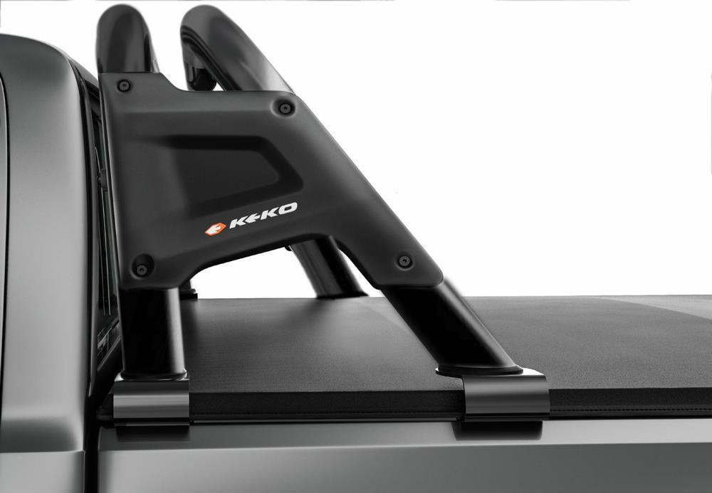 ROLL BAR NOIR & ABS COMPATIBLE BACHE SOUPLE TOYOTA HILUX 2016+ DOUBLE CAB 