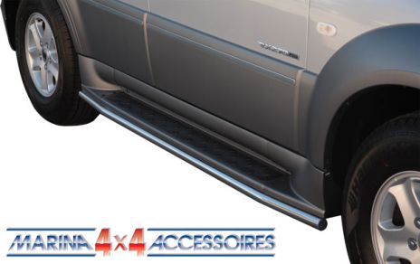 TUBES PROTECTION MARCHE-PIEDS INOX Ø 40 SSANGYONG REXTON 2 2006+