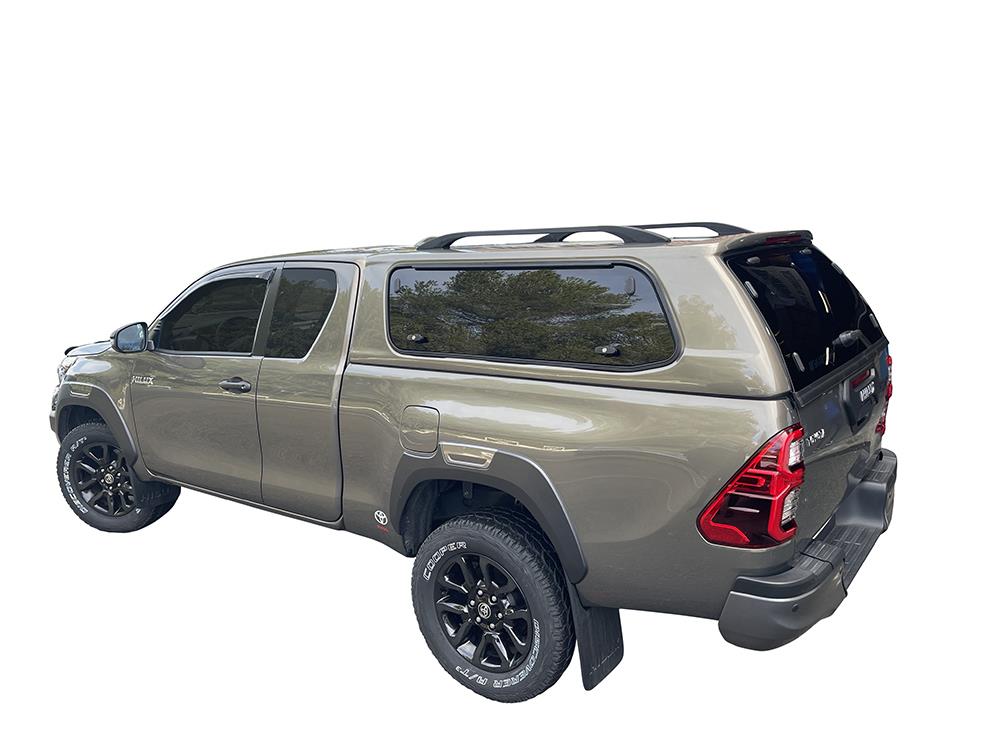 HARD TOP SLINE SV TOYOTA HILUX 2016+ DOUBLE CAB - AVEC VITRES LATERALES PAPILLON - BRONZE 6X1