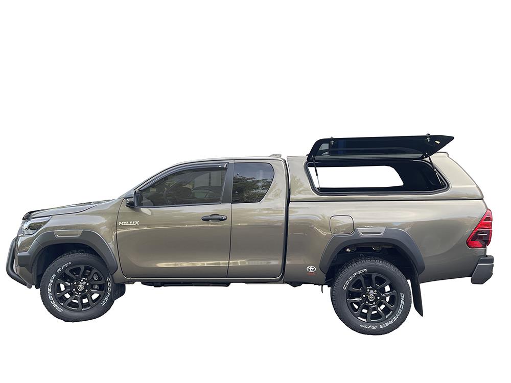 HARD TOP SLINE SV TOYOTA HILUX 2016+ DOUBLE CAB - AVEC VITRES LATERALES PAPILLON - BLANC 040