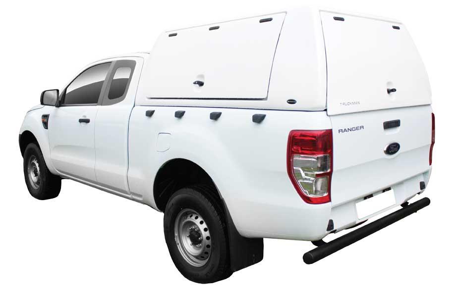 HARD TOP TOIT HAUT UTILITAIRE FORD RANGER 2012/2022 - SUPER CAB - AVEC PORTES LATERALES PAPILLON 