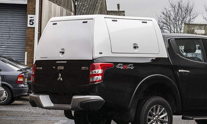 HARD TOP TOIT HAUT UTILITAIRE MITSUBISHI L200 / FIAT FULLBACK 2016+ DBLE CAB OUVERTURES LATERALES