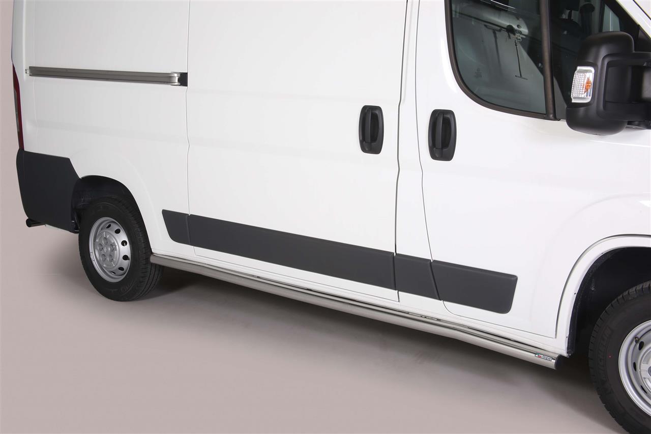 TUBE BAS DE CAISSE INOX Ø 63 PEUGEOT BOXER L2 2006+ et 2014+