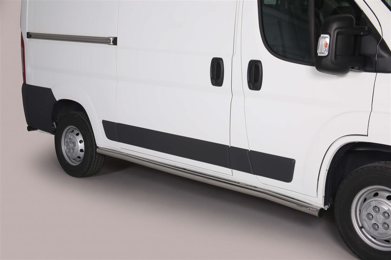 TUBE BAS DE CAISSE INOX Ø 63 PEUGEOT BOXER L1 2006+ et 2014+